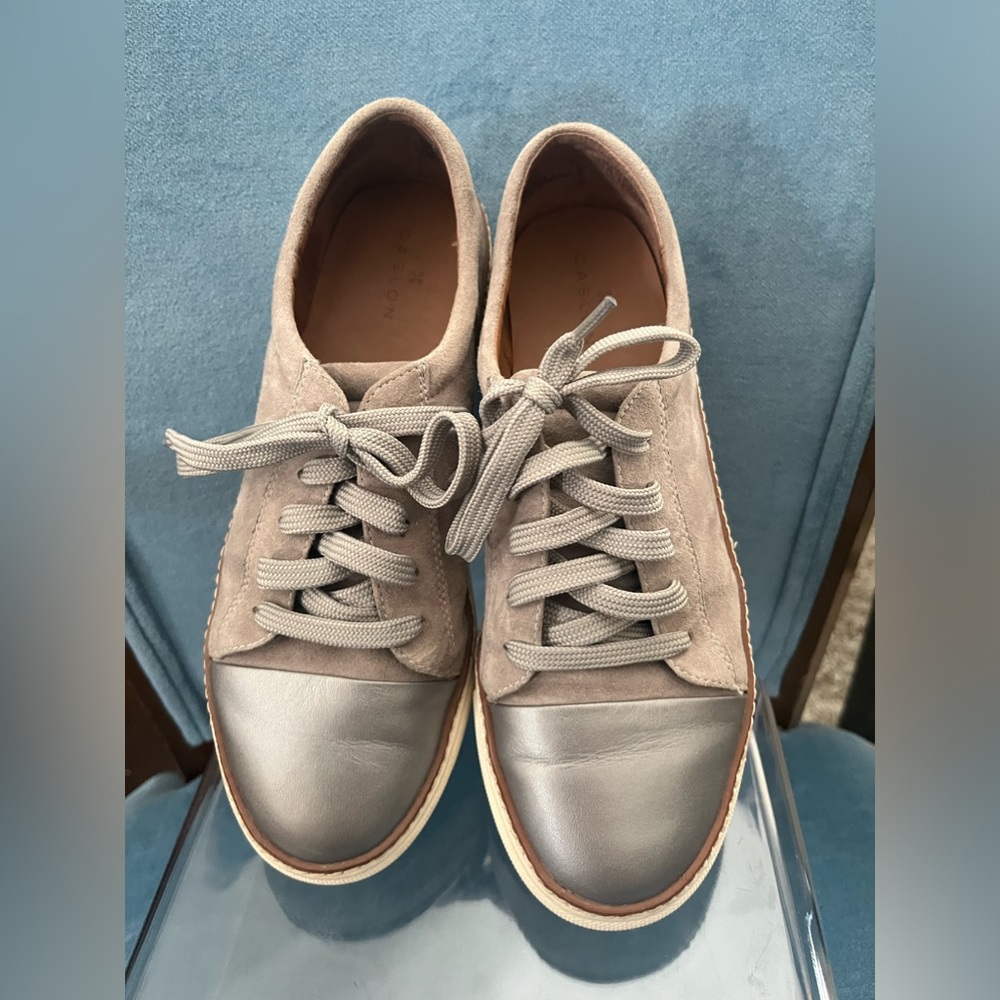 Caslon Leather & Suede Metallic Sneaker